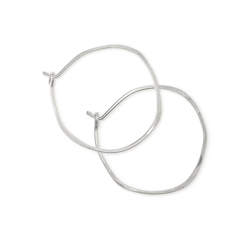 Minimal Hoop Earrings - Small Organic Circles: Gold Filled