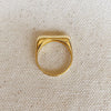 18k Gold Filled Bubble Flat Top Stackable Ring: 7