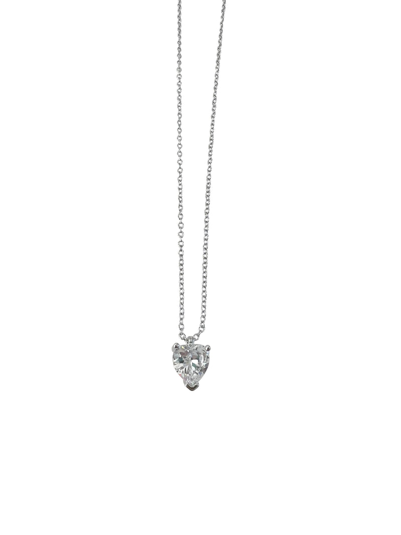 Single Solitaire Necklace: Gold/Triangle
