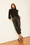 Danica Black Vegan Leather Pant