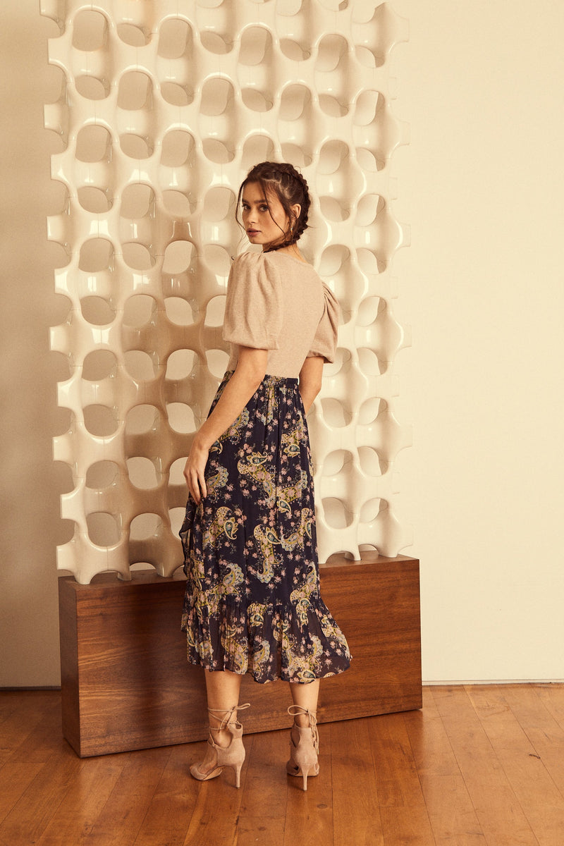 Celine Petal Paisley Skirt