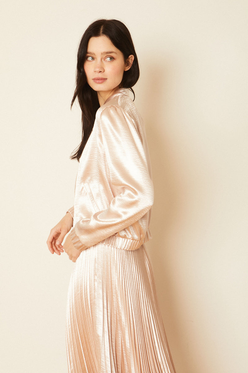 Lily Champagne Shiny Woven Jacket