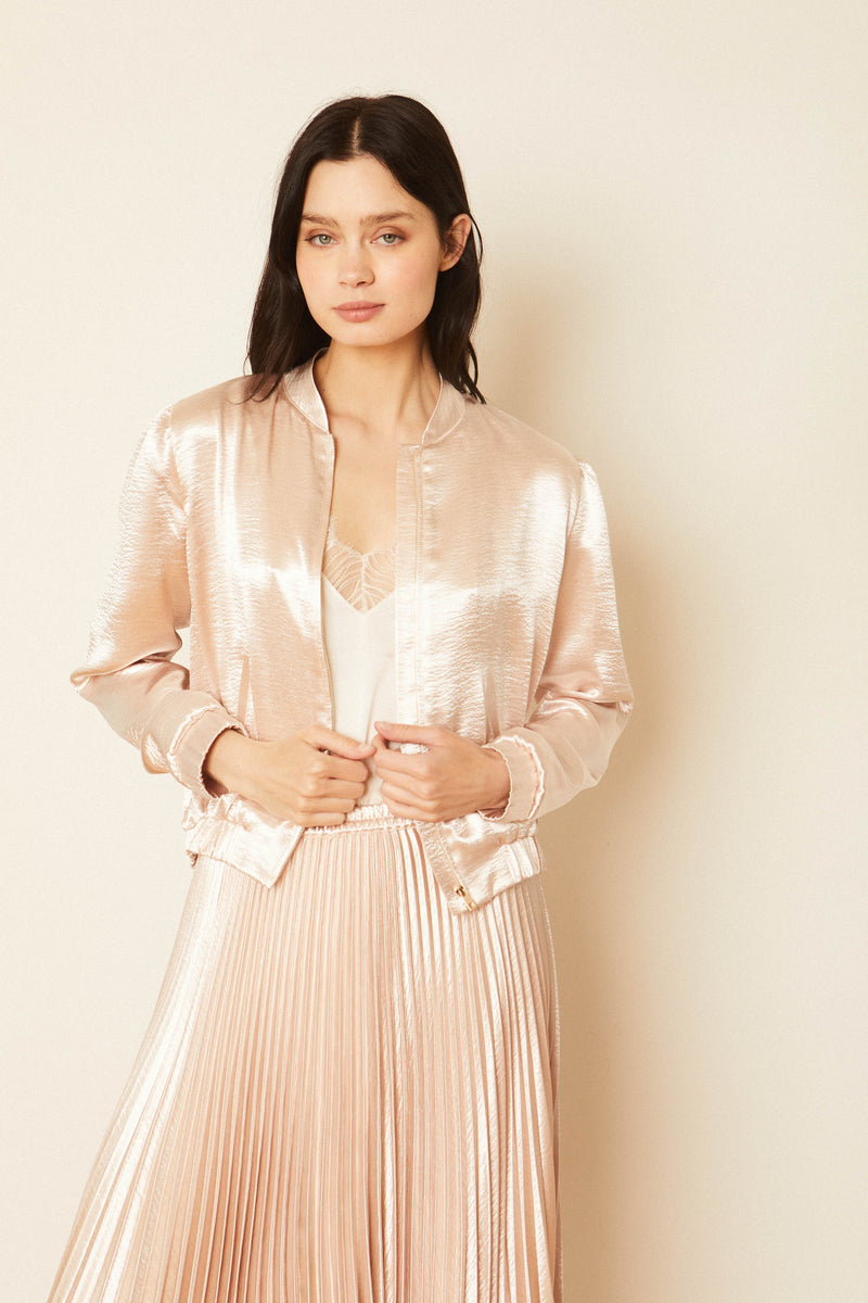 Lily Champagne Shiny Woven Jacket
