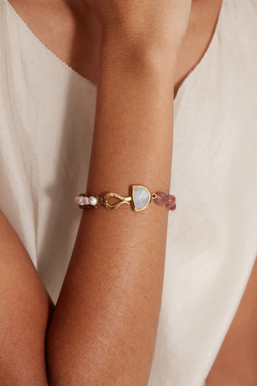 Luna Single Wrap Bracelet in Pink