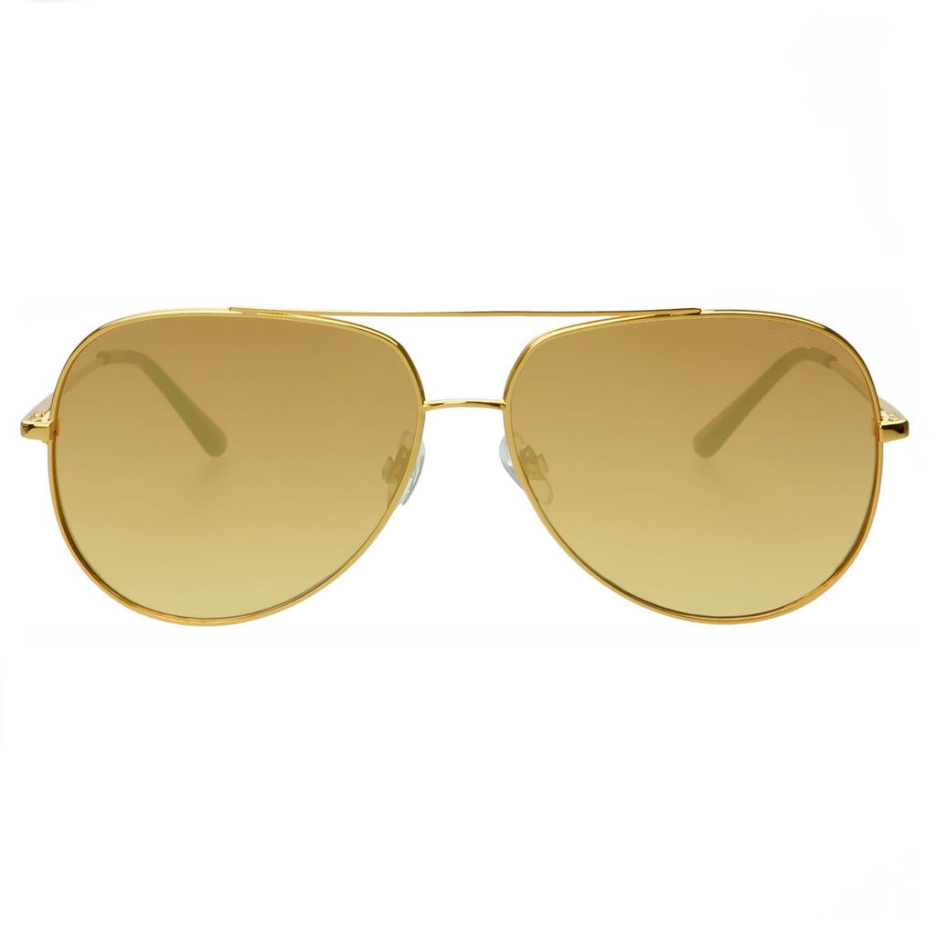Max Aviators Sunglasses: Gold Mirror