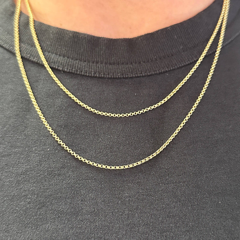 18k Gold Filled 1.5mm Rolo Chain Available in 16", 18", 20",: 18 inches