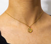 Enough Collection- Talisman 14K Gold Steel Necklace: Goddess