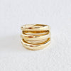 Brass ring layered open design handmade