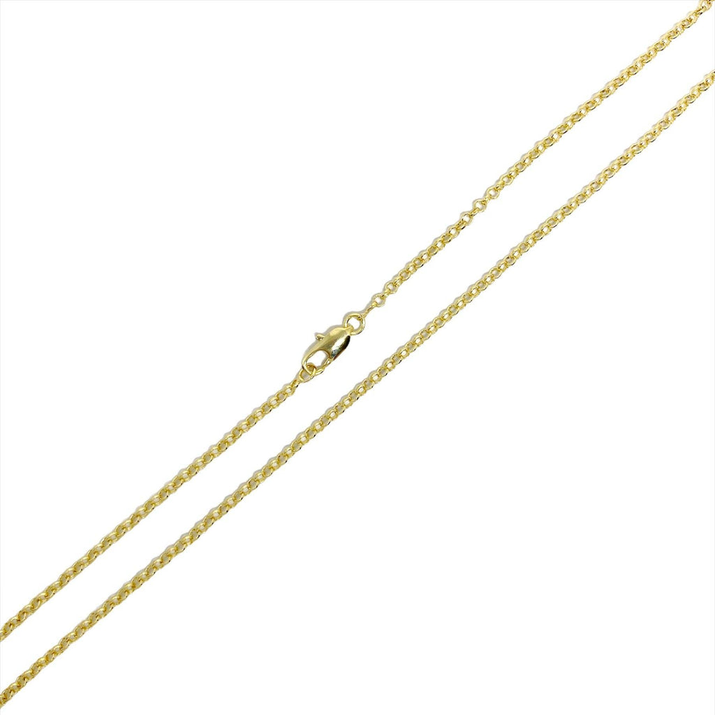 18k Gold Filled 2.5mm Rolo Chain Available in 16", 18", 20",: 22 inches