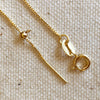 18k Gold Filled Adjustable Sizing Necklace: 18 inches