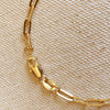 18k Gold Filled Short Link Paperclip Bracelet: 7 inches with extender