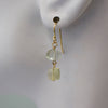 Dainty Semi Drop Earrings: Lab/Pink Ruit.