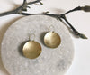 Big brass bowl earrings