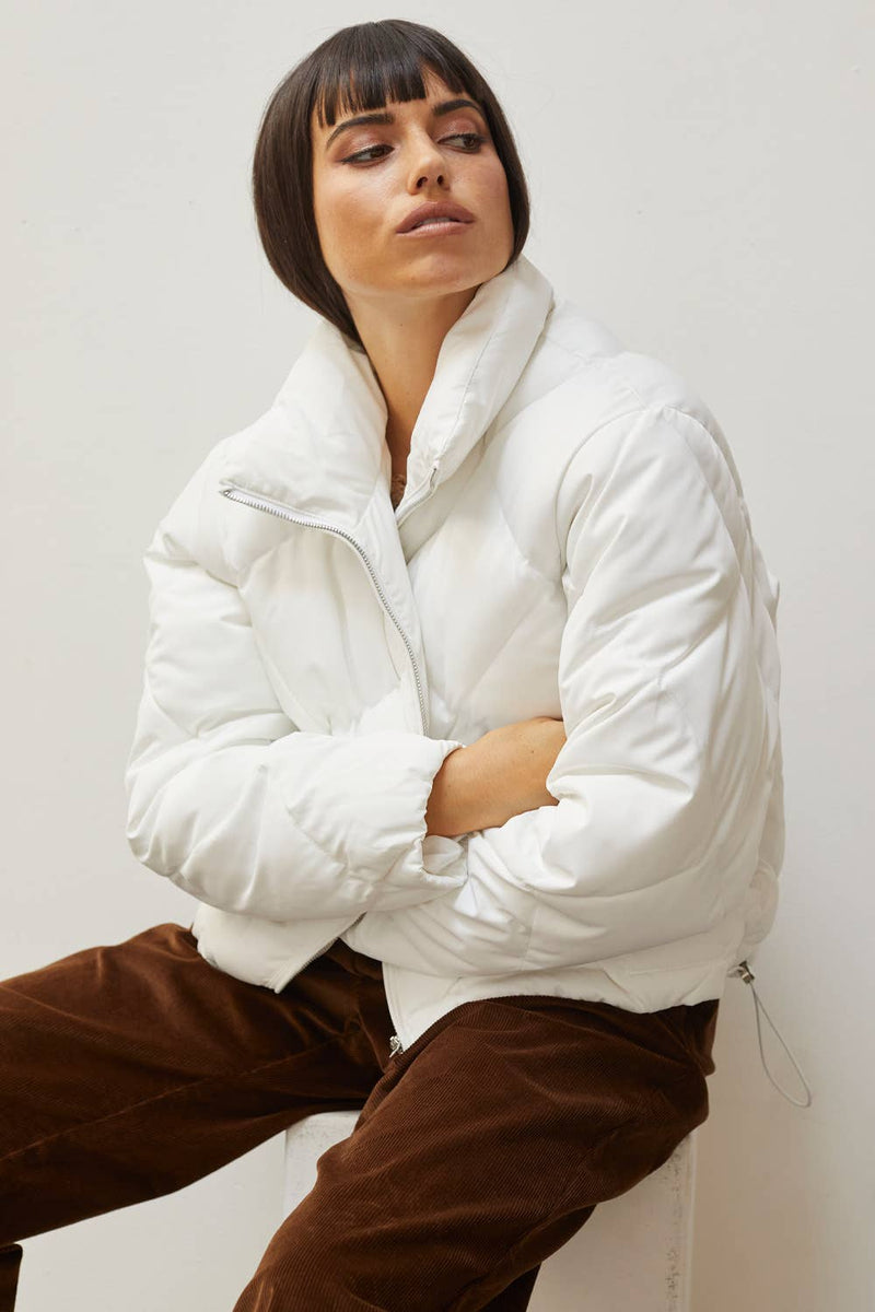 CJ7249-1 - Diandra Puffer Jacket: IVORY / Xs