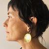 Big brass bowl earrings