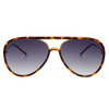 Shay Aviator Sunglasses: Tortoise / Gradient gray