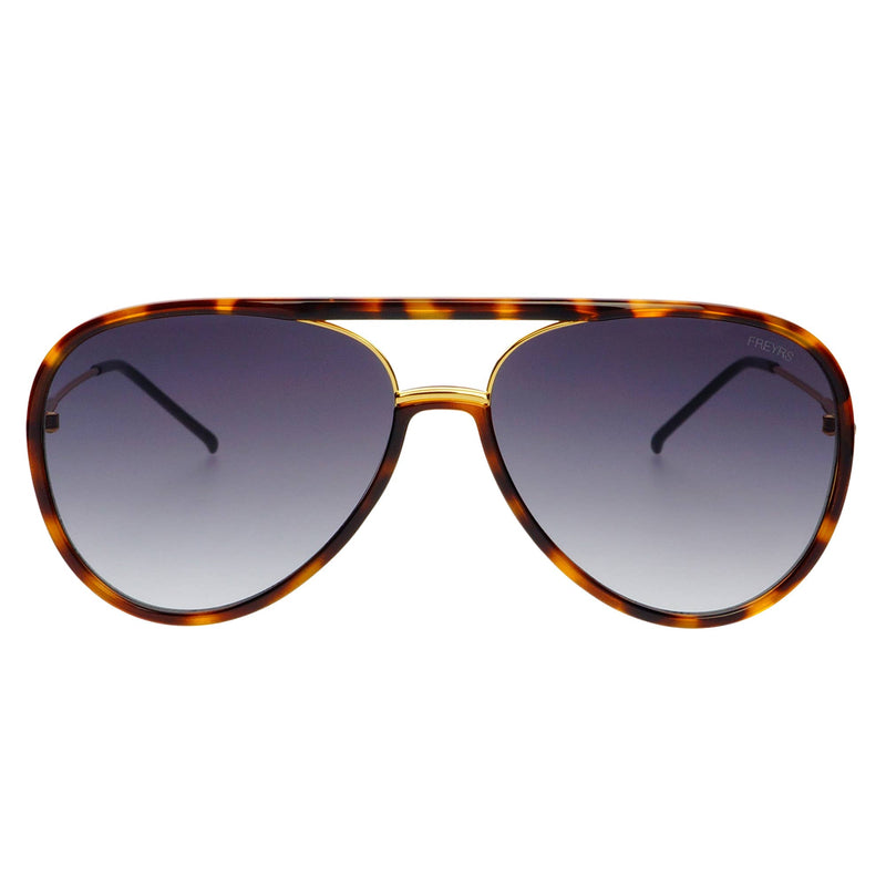 Shay Aviator Sunglasses: Tortoise / Gradient gray