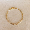 18k Gold Filled Short Link Paperclip Bracelet: 7 inches with extender