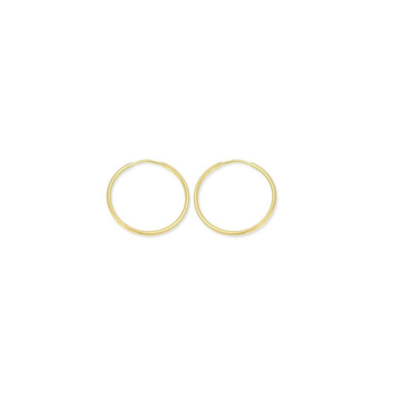 18k Gold Filled Endless Hoop Earrings Gold Hoops 20mm, 30mm,: Hoop 60mm
