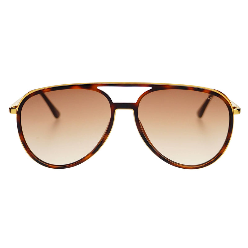 Fulton Unisex Aviator Sunglasses Tortoise: Brown Tortoise