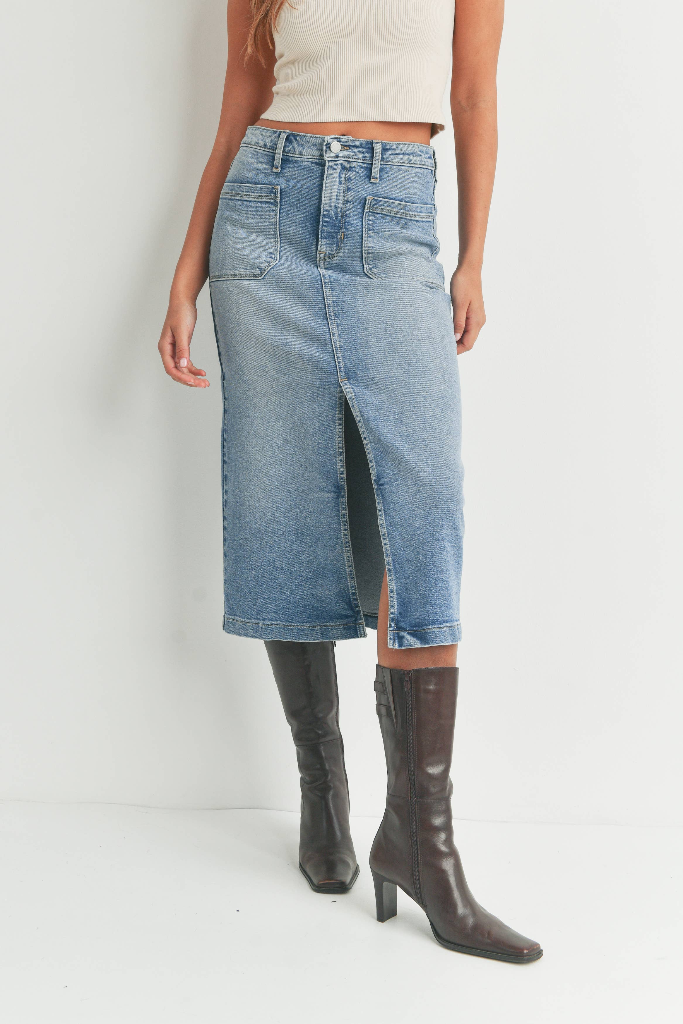 【BAON】Venta Pocket Nylon Banding Midi Skirt Utility Pocket Midi Skirt | Banana Republic Factory