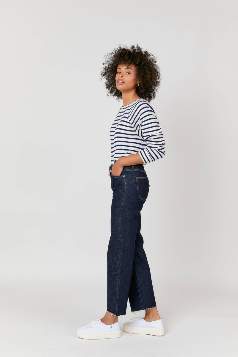 Wide Leg Jeans High Rise Crop The Aberdeen Timbers: Petite / 28