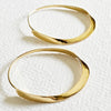 Brass twisted ribbon design hoop earrings handmade