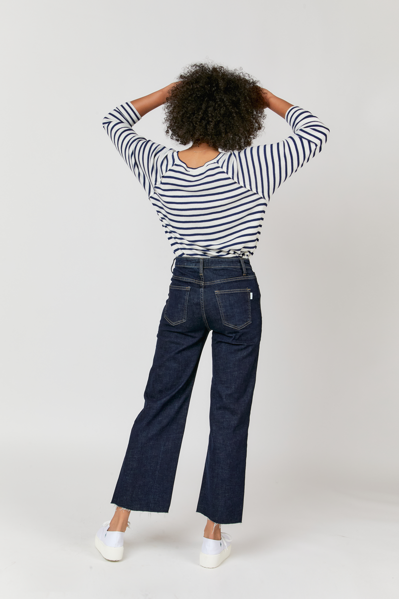 Wide Leg Jeans High Rise Crop The Aberdeen Timbers: Standard / 35