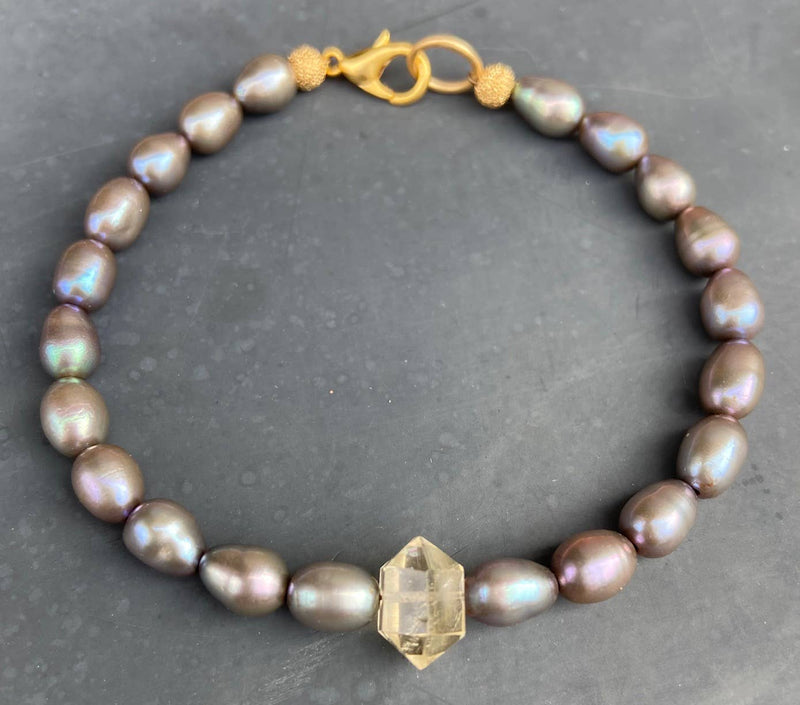 Moondust Energy Bracelet: Mocha Moonstone