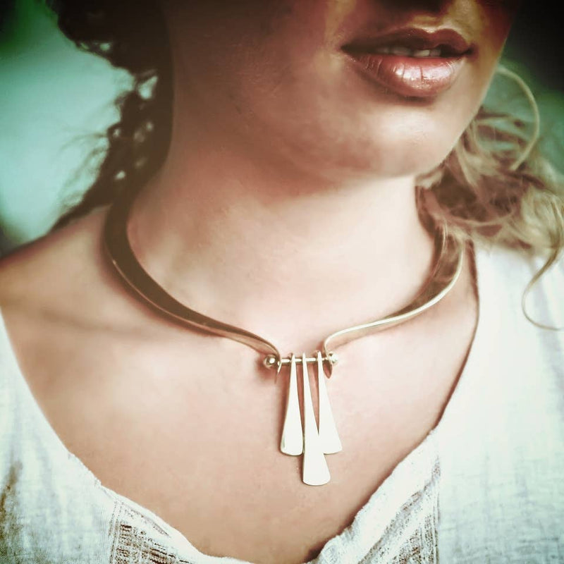 Brass handmade collar choker Titan Necklace