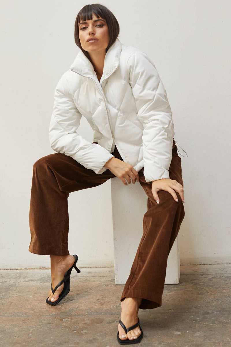 CJ7249-1 - Diandra Puffer Jacket: IVORY / S