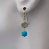 Dainty Semi Drop Earrings: Lab/Pink Ruit.