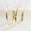 Brass twisted ribbon design hoop earrings handmade