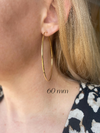 18k Gold Filled Endless Hoop Earrings Gold Hoops 20mm, 30mm,: Hoop 60mm