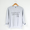 Dolly Quote Crewneck Sweatshirt: Medium / Ash Grey