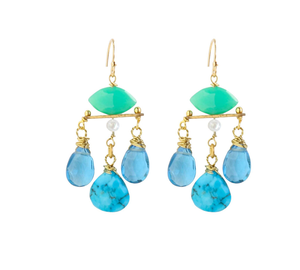 Sunniva Earrings: Turquoise