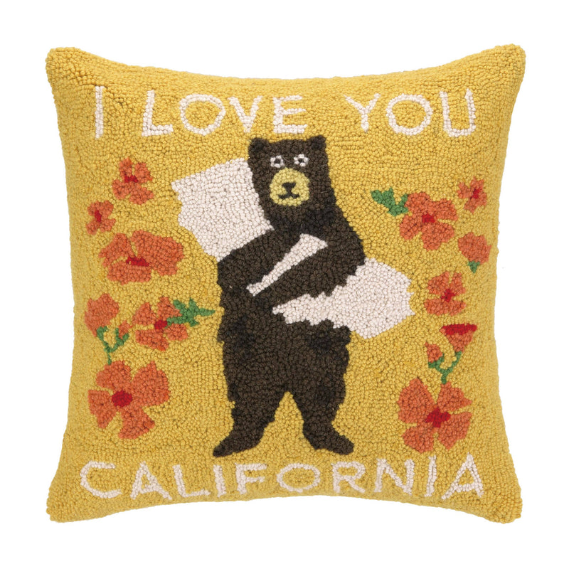 I Love You California Bear Hook Pillow