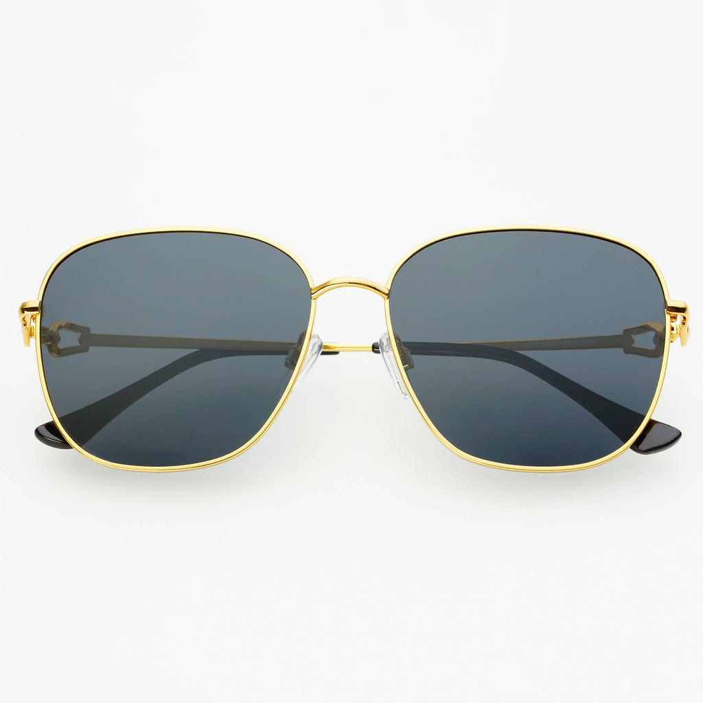 Lea Gold Gray Polarized Sunglasses: Gold / Gray