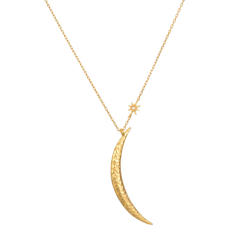 Adjustable 30" Moon Necklace