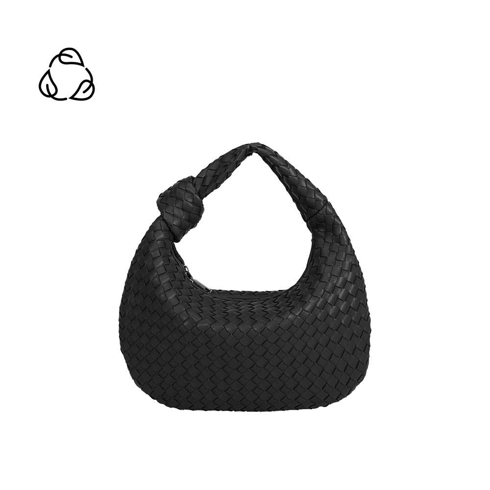 Drew Small Recycled Vegan Top Handle Bag in Black