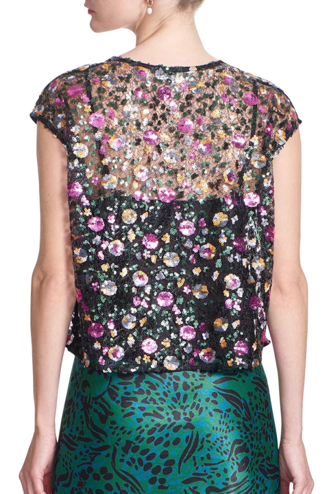 Amala Top - Sequin Embroidered Lace