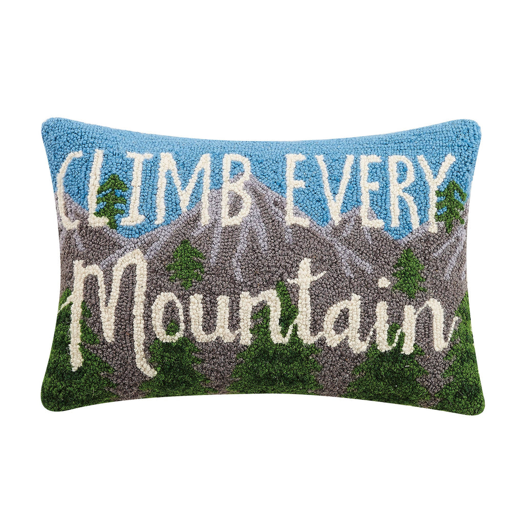 Climb Every Mountain Hook Pillow