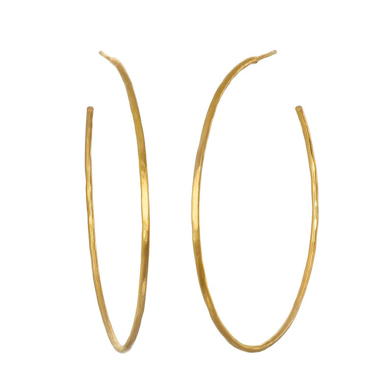 NEW! Inner Light Large Hammered Hoop Earring