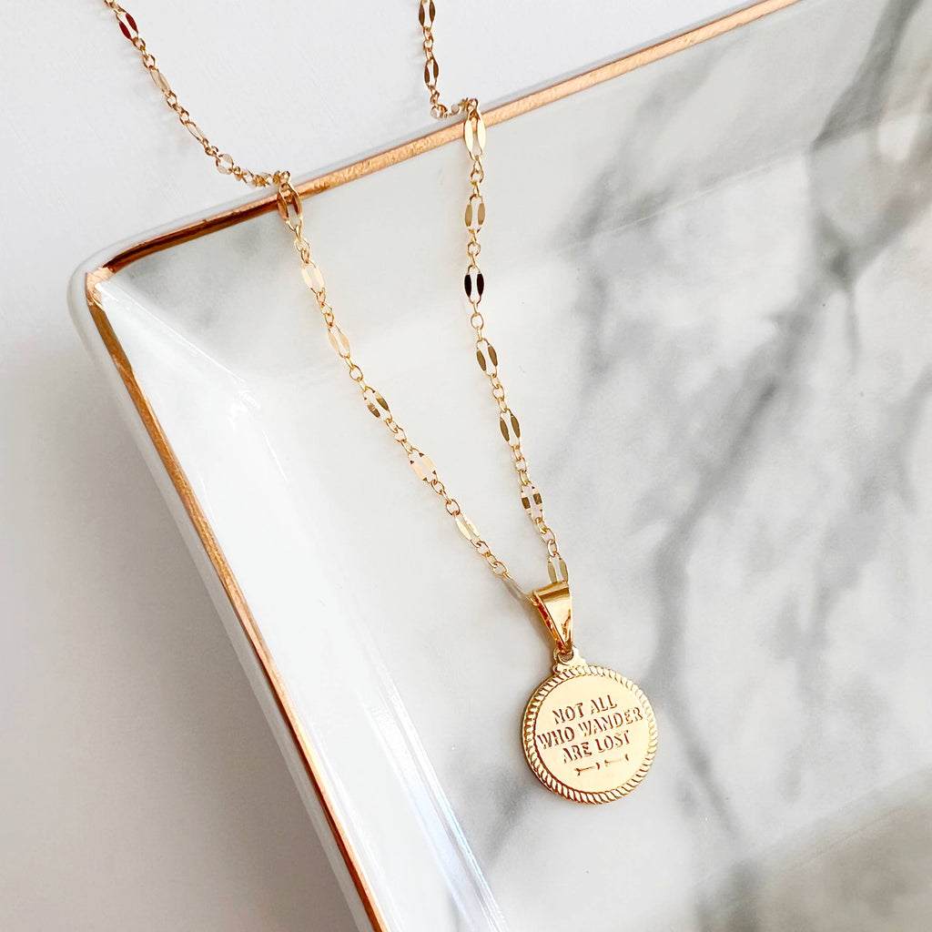 Wanderlust Coin Necklace Gold Filled