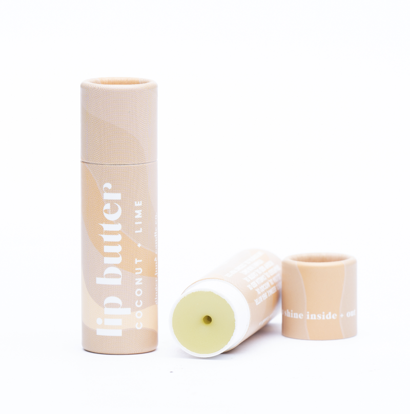 coconut lime beeswax LIP BUTTER • botanically infused