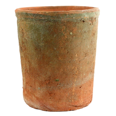 Rustic Terra Cotta Cylinder - Lrg - Antique Red