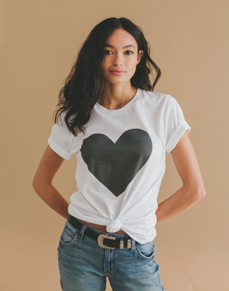 Big Heart T-Shirt: Medium / White