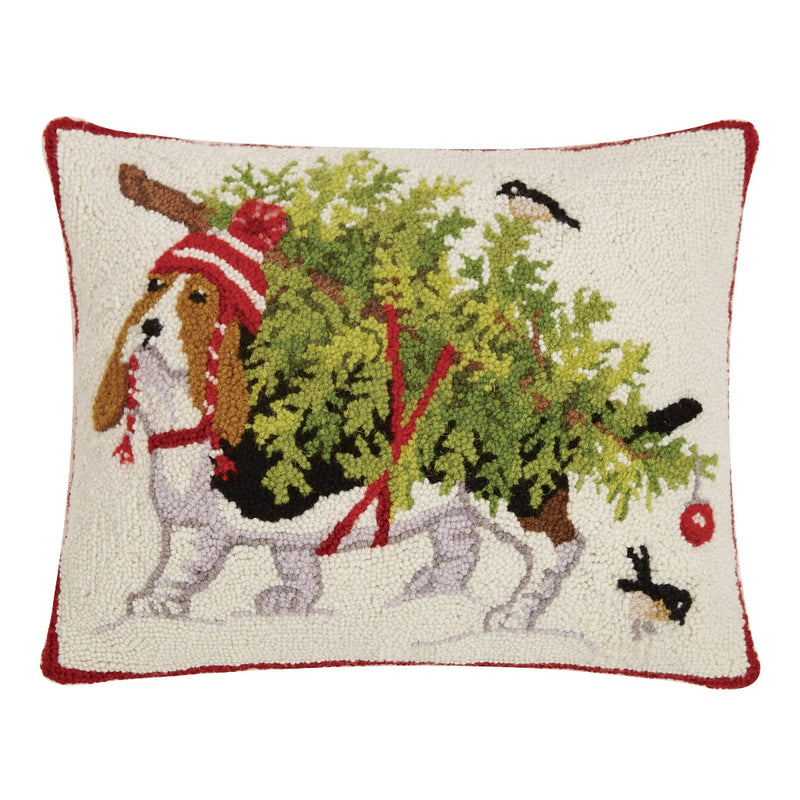 Beagle Dog Hook Pillow - Christmas